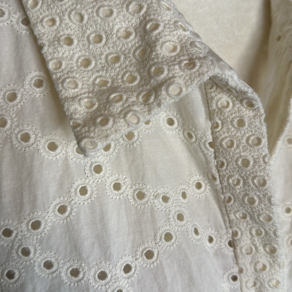 Diane von Furstenberg Eyelet Button Front Top - Picture 3 of 10